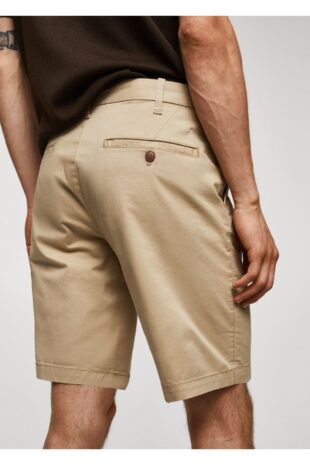 شلوار بژ فاق نرمال مردانه مانگو 57065957