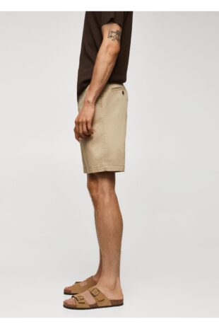 شلوار بژ فاق نرمال مردانه مانگو 57065957