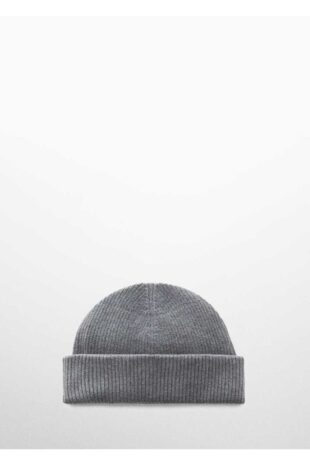 کلاه لبه دار خاکستری مردانه مانگو 57065996