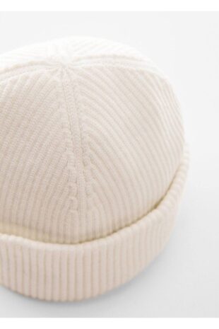 کلاه لبه دار سفید مردانه مانگو 57065996