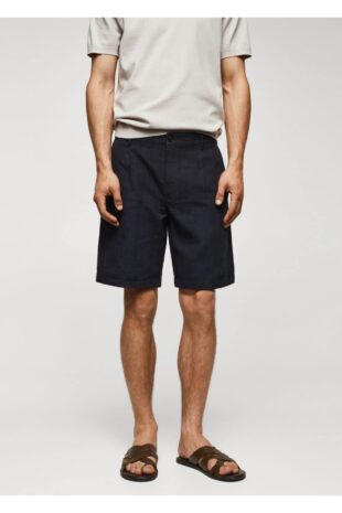 شلوار لاجورد فاق نرمال مردانه مانگو 57082502