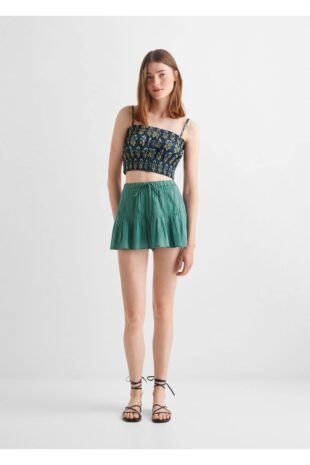 شلوارک نارنجی فاق نرمال زنانه مانگو 57000415