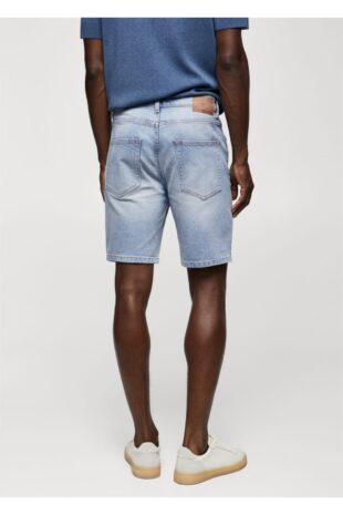 شلوار آبی فاق نرمال مردانه مانگو 57010679