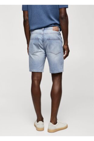 شلوار آبی فاق نرمال مردانه مانگو 57010679