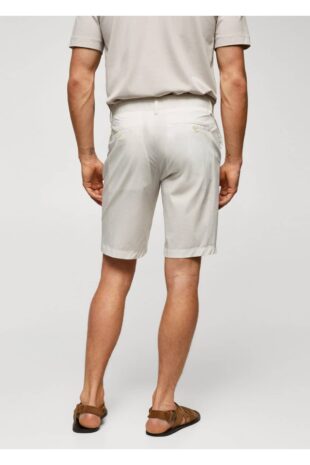 شلوار سفید فاق نرمال مردانه مانگو 57040551