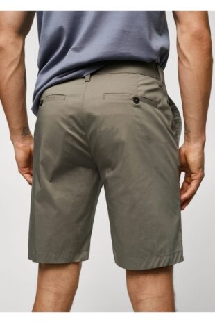 شلوار قهوه ای فاق نرمال مردانه مانگو 57040551