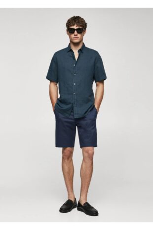 شلوار لاجورد فاق نرمال مردانه مانگو 57040568