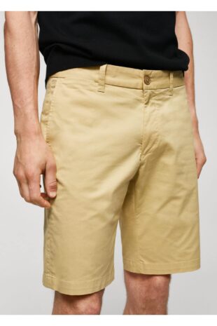 شلوار زرد فاق نرمال مردانه مانگو 57040568