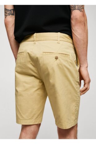 شلوار زرد فاق نرمال مردانه مانگو 57040568