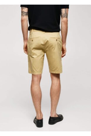 شلوار زرد فاق نرمال مردانه مانگو 57040568