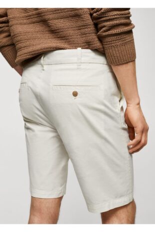 شلوار سفید فاق نرمال مردانه مانگو 57040568