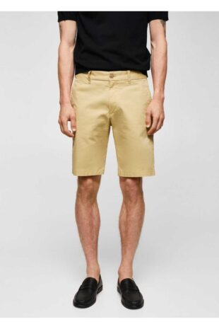 شلوار زرد فاق نرمال مردانه مانگو 57040568