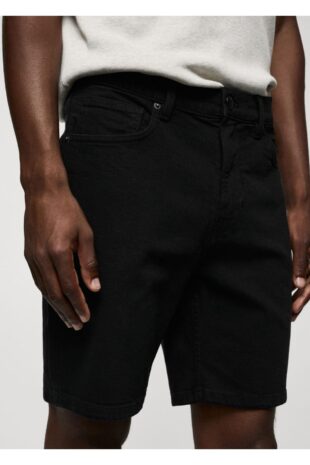 شلوار سیاه فاق نرمال مردانه مانگو 57040678