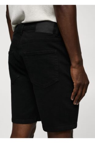 شلوار سیاه فاق نرمال مردانه مانگو 57040678