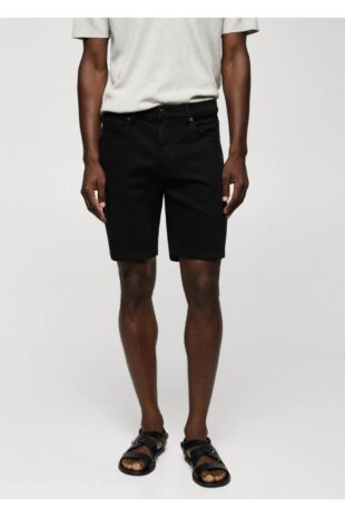 شلوار سیاه فاق نرمال مردانه مانگو 57040678