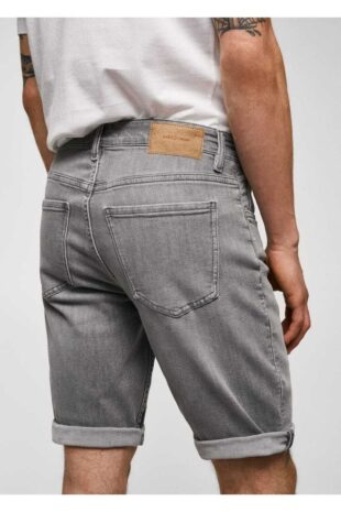 شلوار خاکستری فاق نرمال مردانه مانگو 57010682