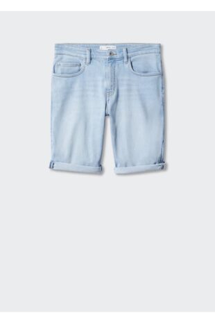 شلوار آبی فاق نرمال مردانه مانگو 57010683