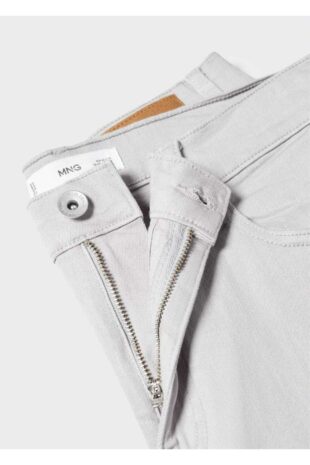 شلوار خاکستری فاق نرمال مردانه مانگو 57010727