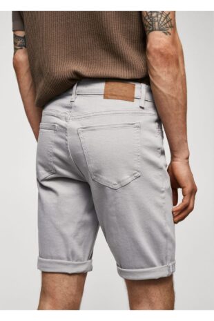 شلوار خاکستری فاق نرمال مردانه مانگو 57010727