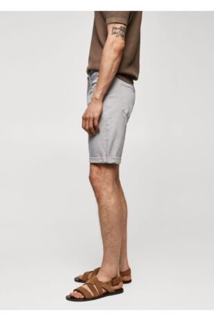 شلوار خاکستری فاق نرمال مردانه مانگو 57010727