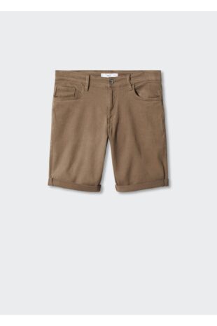 شلوار قهوه ای فاق نرمال مردانه مانگو 57040688