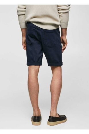 شلوار آبی فاق نرمال مردانه مانگو 57040688