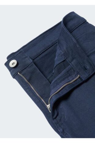 شلوار آبی فاق نرمال مردانه مانگو 57040688