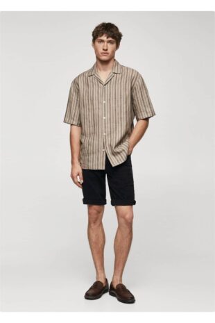 شلوار سیاه فاق نرمال مردانه مانگو 57040717