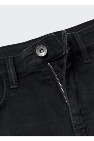 شلوار سیاه فاق نرمال مردانه مانگو 57040717