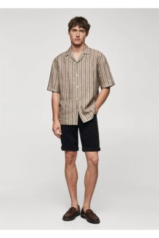 شلوار سیاه فاق نرمال مردانه مانگو 57040717