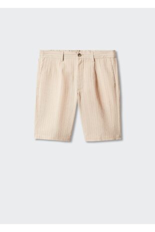 شلوار بژ فاق نرمال مردانه مانگو 57052503