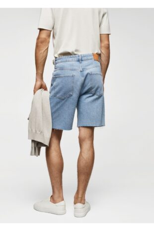 شلوار آبی فاق نرمال مردانه مانگو 57074400