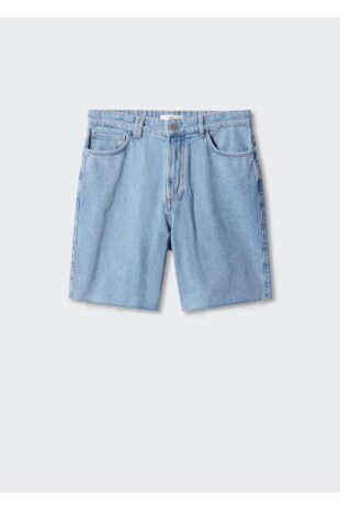 شلوار آبی فاق نرمال مردانه مانگو 57074400