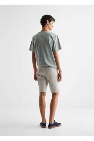 شلوارک خاکستری فاق نرمال مردانه مانگو 47075929