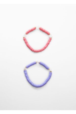 دستبند صورتی دخترانه مانگو 47081277