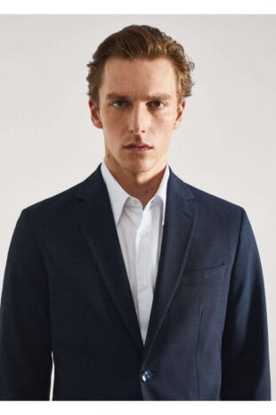 کت لاجورد مردانه مانگو 57010676