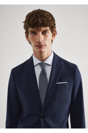 کت لاجورد مردانه مانگو 57010761