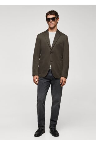 کت سبز مردانه مانگو 57015962