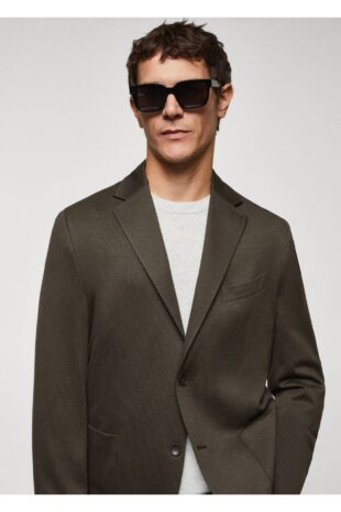 کت سبز مردانه مانگو 57015962