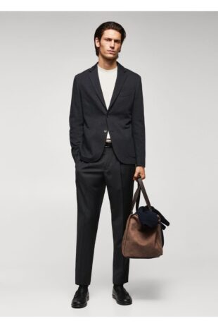 کت لاجورد مردانه مانگو 57015963