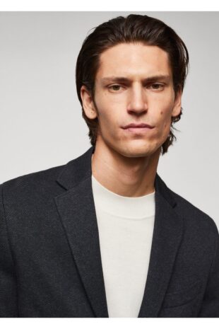 کت لاجورد مردانه مانگو 57015963