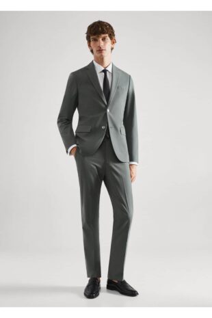 کت سبز مردانه مانگو 57020760