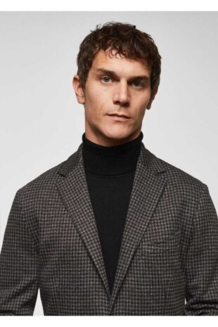 کت خاکستری مردانه مانگو 57025961