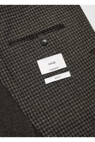 کت خاکستری مردانه مانگو 57025961