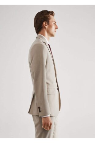 کت بژ مردانه مانگو 57040550