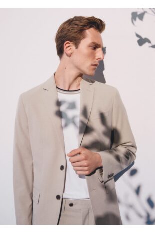 کت بژ مردانه مانگو 57040550