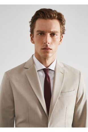 کت بژ مردانه مانگو 57040550