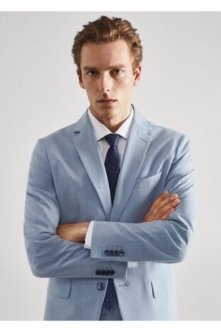 کت آبی مردانه مانگو 57040665