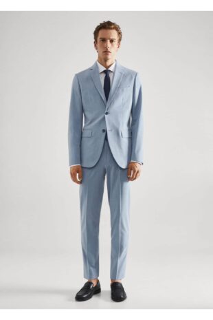 کت آبی مردانه مانگو 57040665