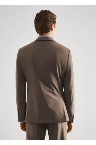 کت قهوه ای مردانه مانگو 57050662